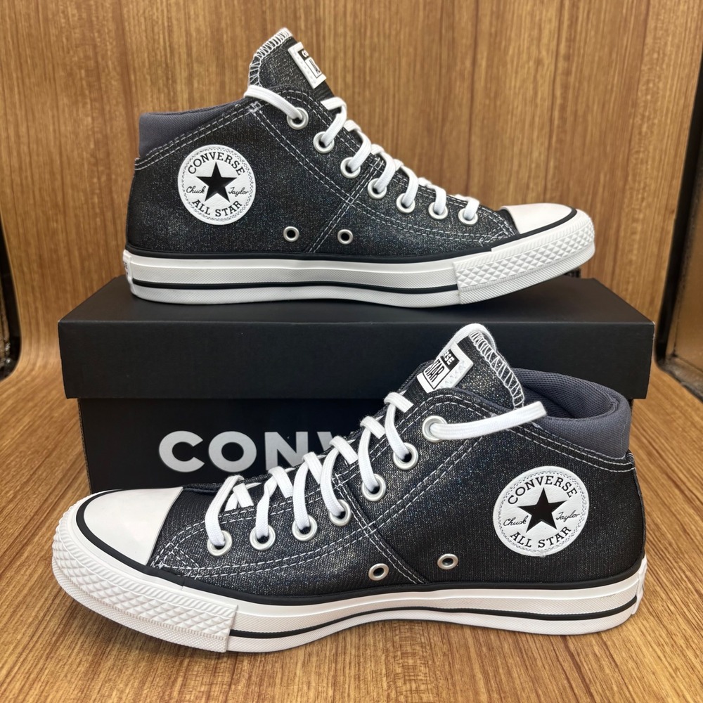 Converse Chuck Taylor All Star Madison Mid Women 8 Cold Stare Black Glitter NEW